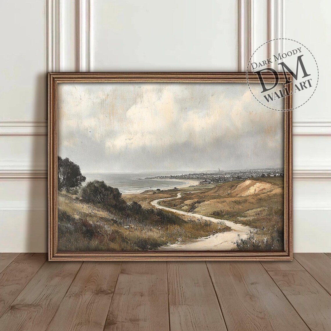Coastal Landscape - Moody Seaside Path Art Print