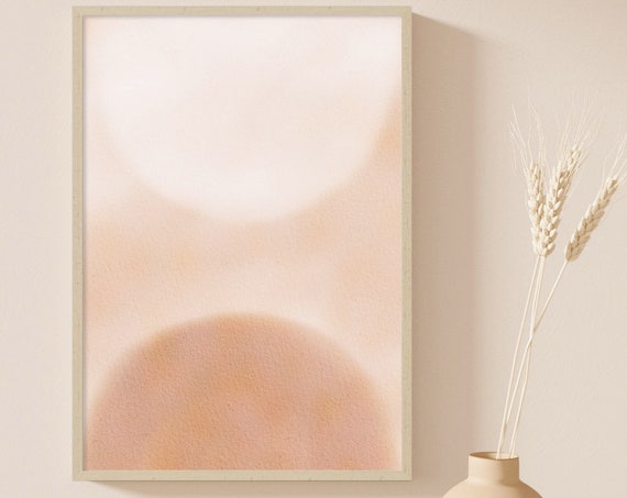 Abstract Watercolor Wall Art Print Neutral Wall Art Boho Decor Abstract Art Print Instant Minimalist Print