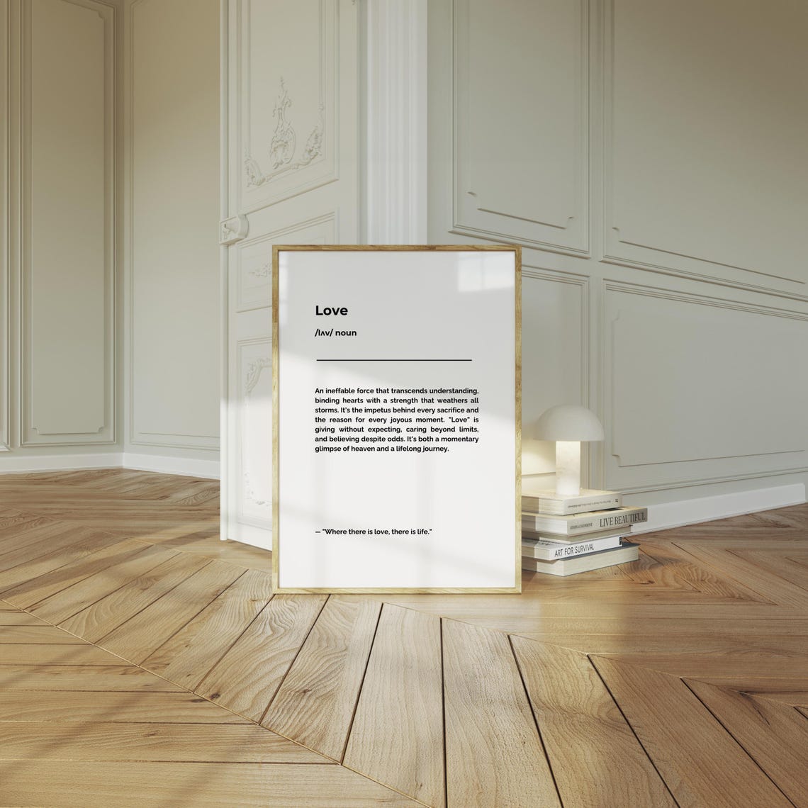 Love Definition Minimalist Typography Print Wedding Gift Quote - Image 2