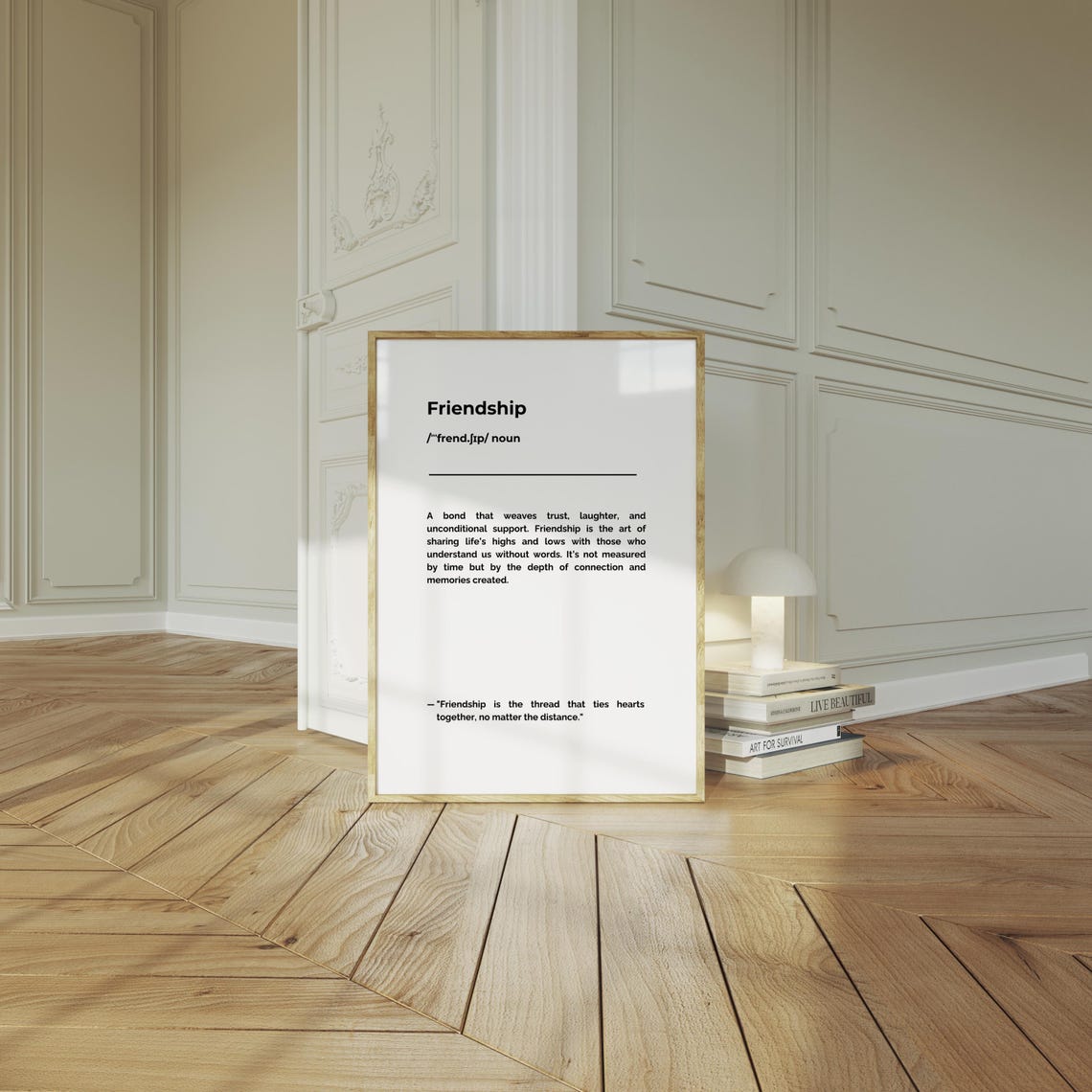 Friendship Definition Minimalist Typography Print Quote Gift - Image 2