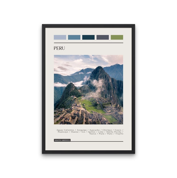Peru Travel Poster Color Block