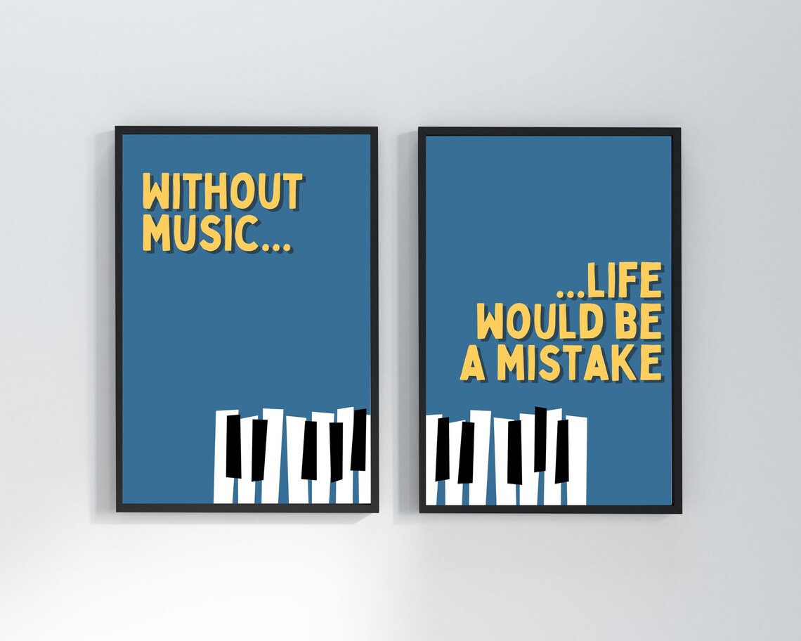 Inspirational Music Quote, Piano Home Decor Poster - Image 3
