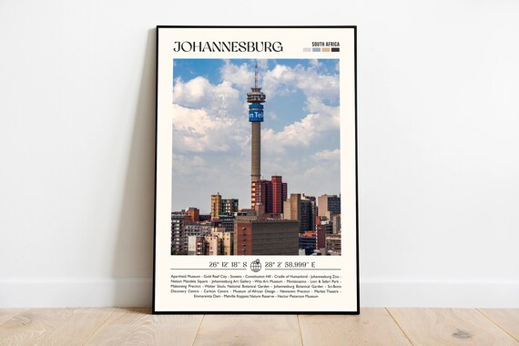 Johannesburg South Africa Hillbrow Tower Photo Travel Poster