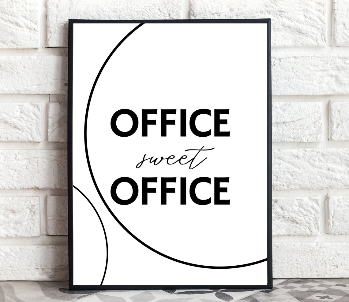 Office Sweet Office Bold Typography Minimalist Office Poster - Image 5