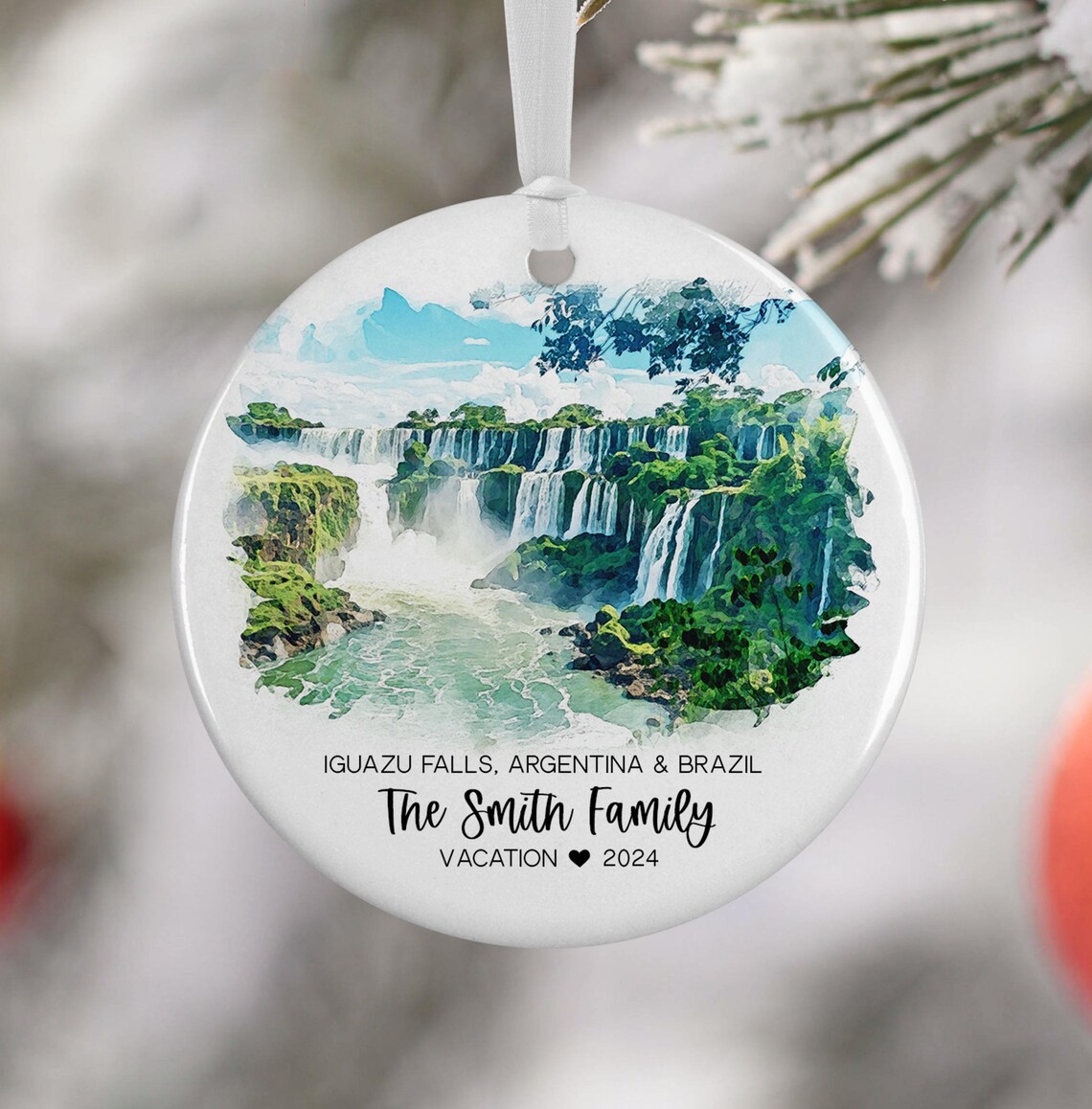 Iguazu Falls Watercolor Travel Souvenir Art Print