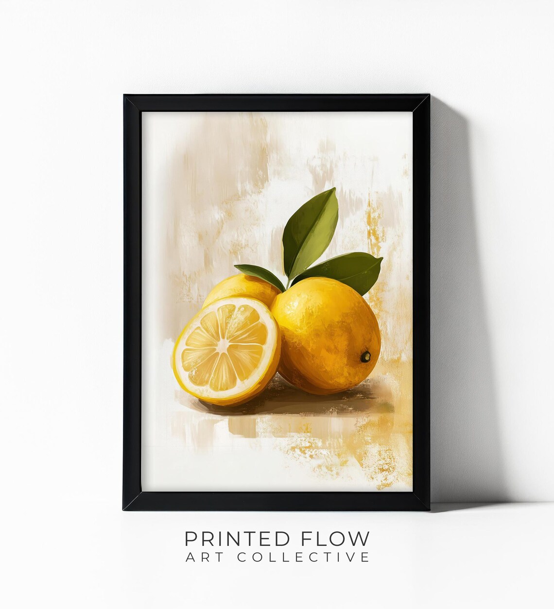 Lemon Wall Art, Farmhouse Kitchen Botanical Decor