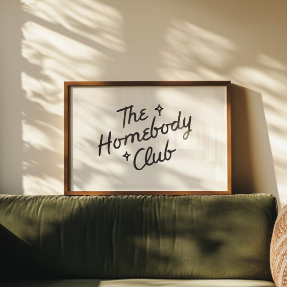 The Homebody Club, Trendy Apartment Typography Art Print