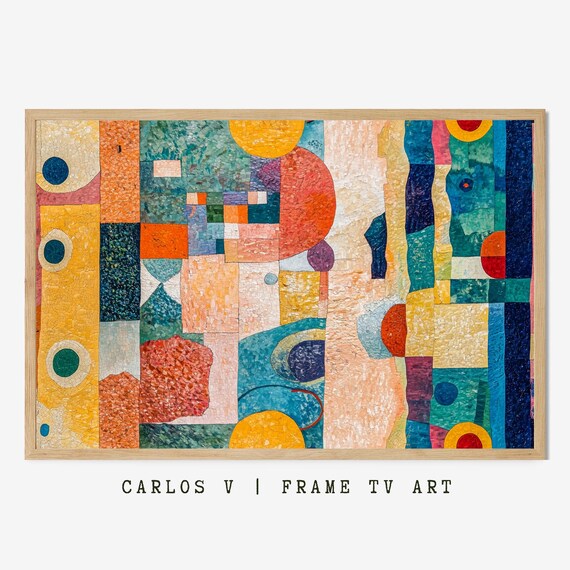 Abstract Shapes In Soft Textured Layers Tv Frame Art Abstract Themed Illustration Instant Hd 300dpi