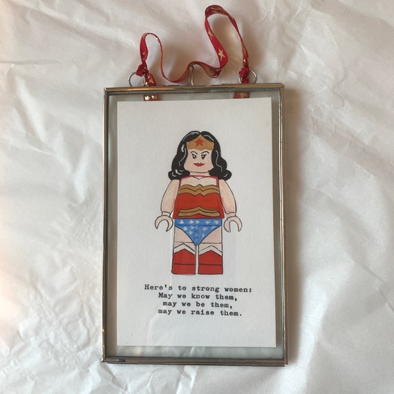 Strong Women Quote Art Print, Hand Painted Illustration