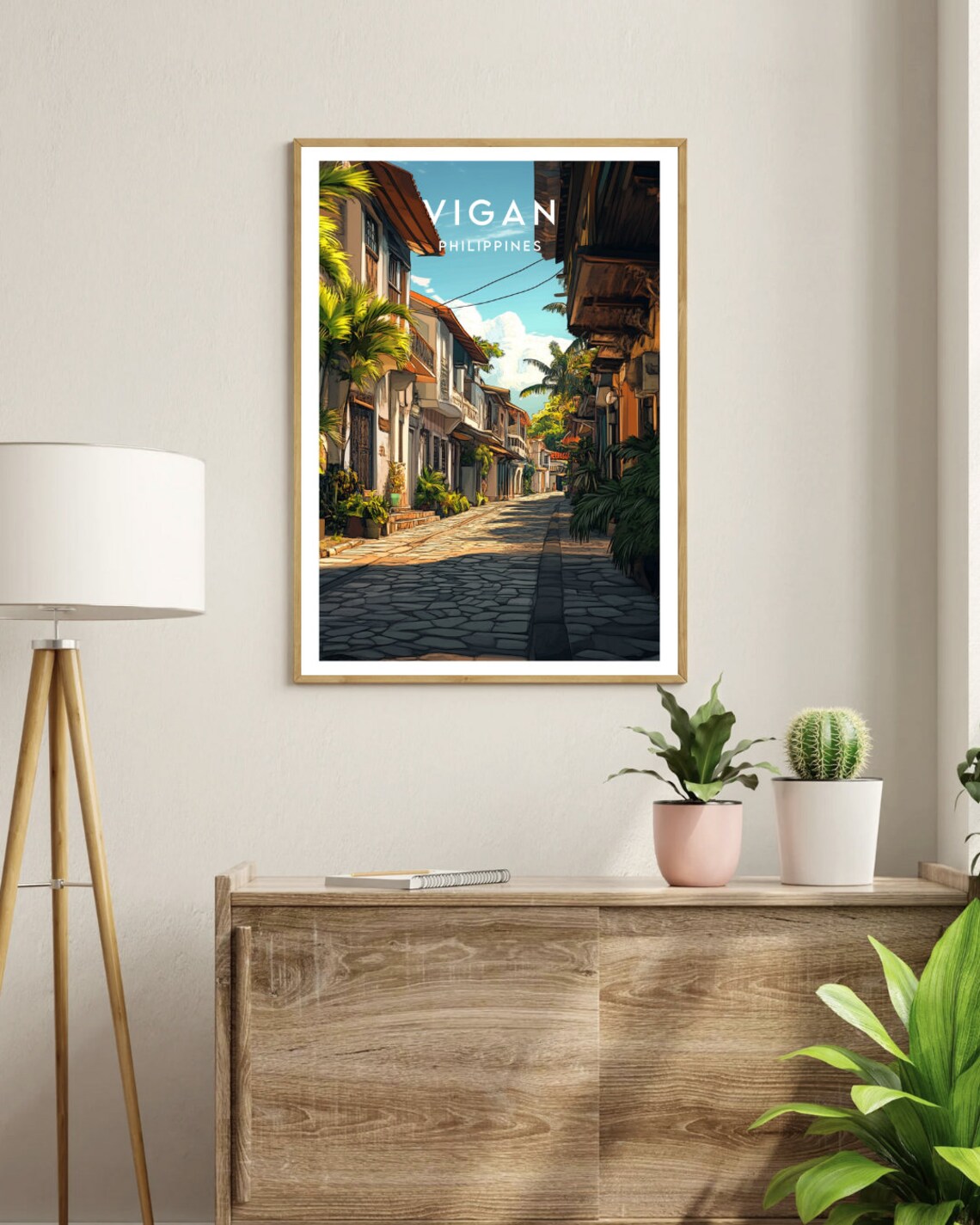 Vigan Philippines Colonial Street Cobblestone Heritage Town Poster - Image 3