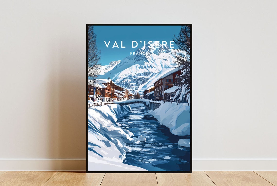 Val Disere Travel Print France Val Disere Poster France Poster Travel Wall Art France Print France Europe Val Disere Wall Art
