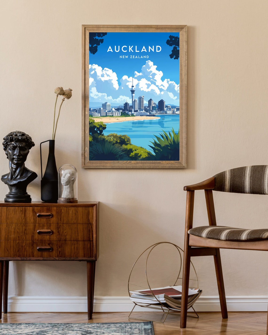 Auckland Travel Print New Zealand Auckland Poster New Zealand Poster Travel Wall Art New Zealand Print New Zealand Auckland Print - Image 2