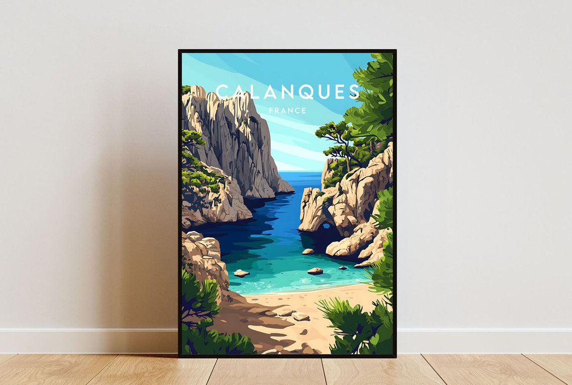 Calanques Travel Print France Calanques Poster France Poster Travel Wall Art France Print Poster France Europe Calanques Wall Art