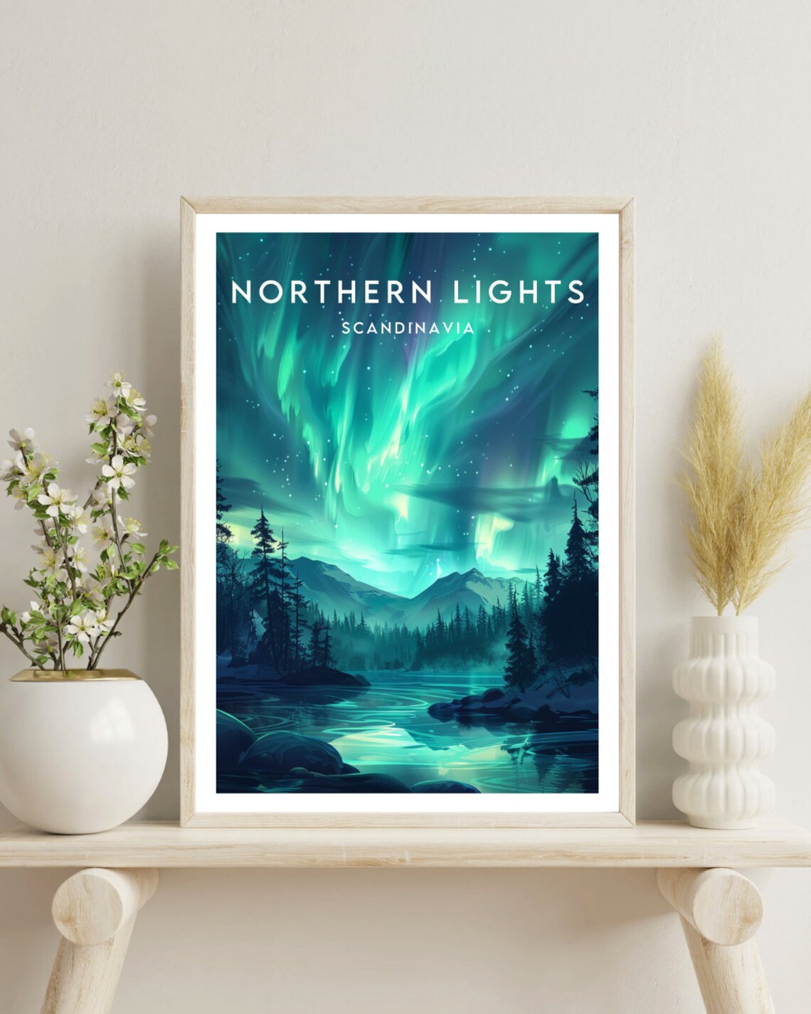 Northern Lights Travel Poster, Scandinavia Tour - Image 4
