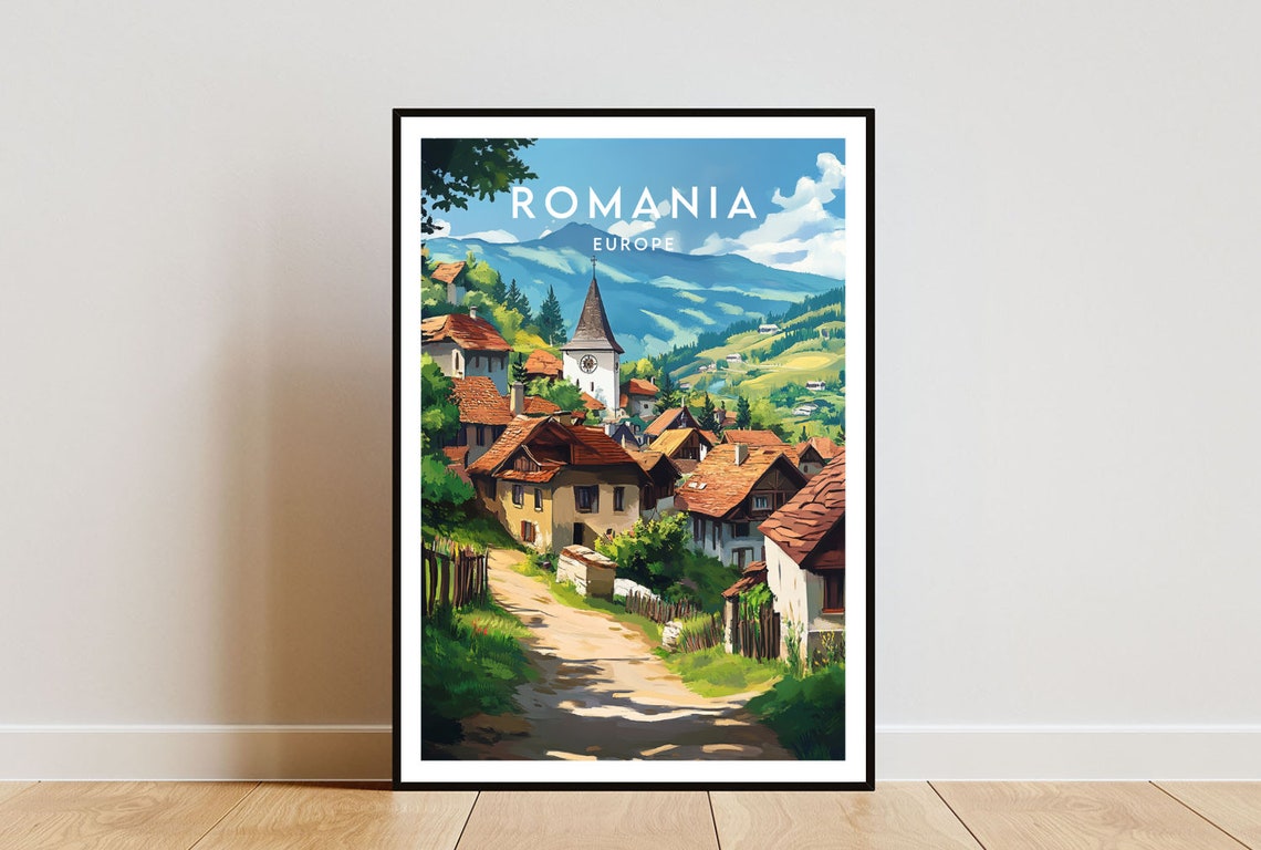 Romania Travel Print Europe Europe Poster Romania Poster Travel Wall Art Romania Print Romania Europe Bucharest Wall Art Bucharest