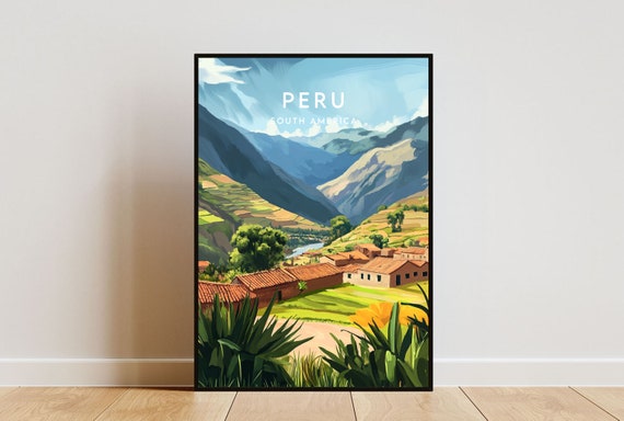 Peru Travel Print South America Peru Poster South America Poster Travel Wall Art Peru Print South America Travel Peru Lima Cusco