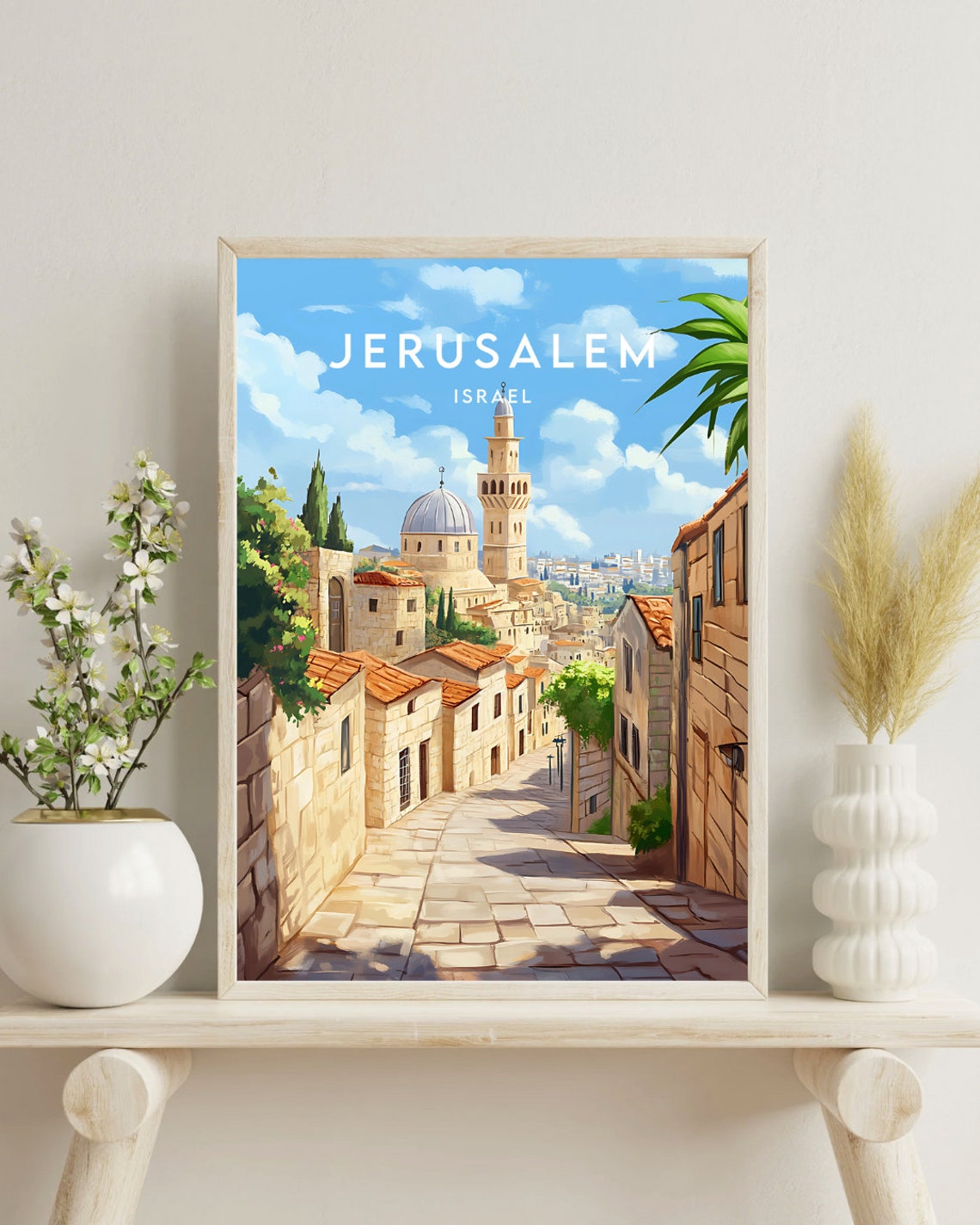 Jerusalem Travel Print Israel Jerusalem Poster Israel Poster Travel Wall Art Israel Print Jerusalem Asia Israel Middle East Poster - Image 4