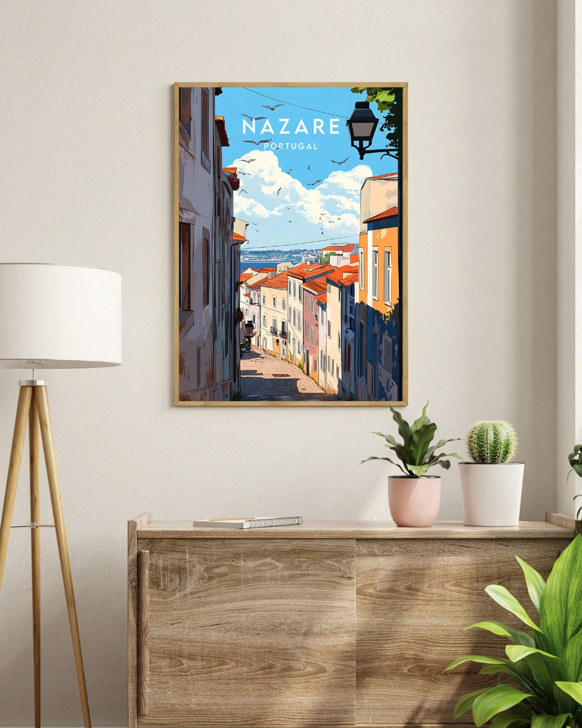 Nazare Travel Print Portugal Nazare Poster Portugal Poster Travel Wall Art Portugal Print Portugal Wall Art Europe Nazare Print - Image 3