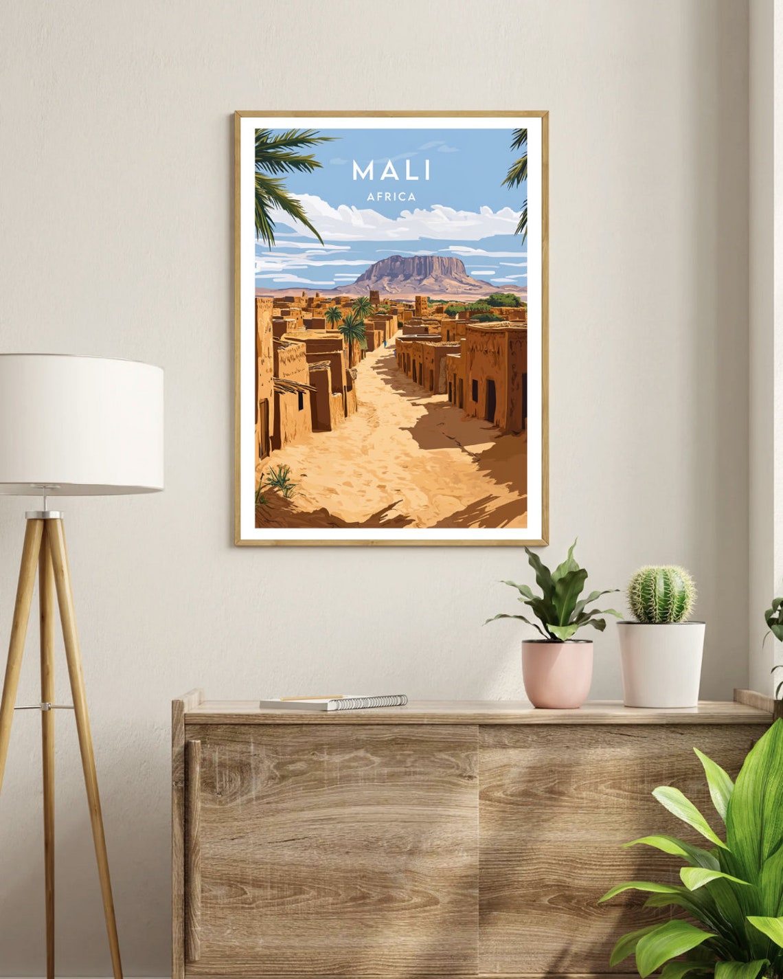 Mali Travel Print Africa Mali Poster Africa Poster Travel Wall Art Africa Print Mali Wall Art Mali Print Bamako Poster Bamako Art - Image 3