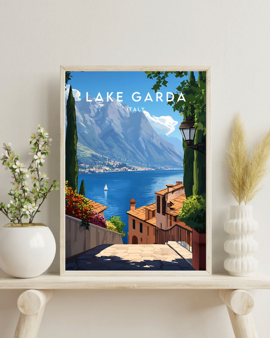 Lake Garda Vintage Travel Poster, Italy Wall Art - Image 4