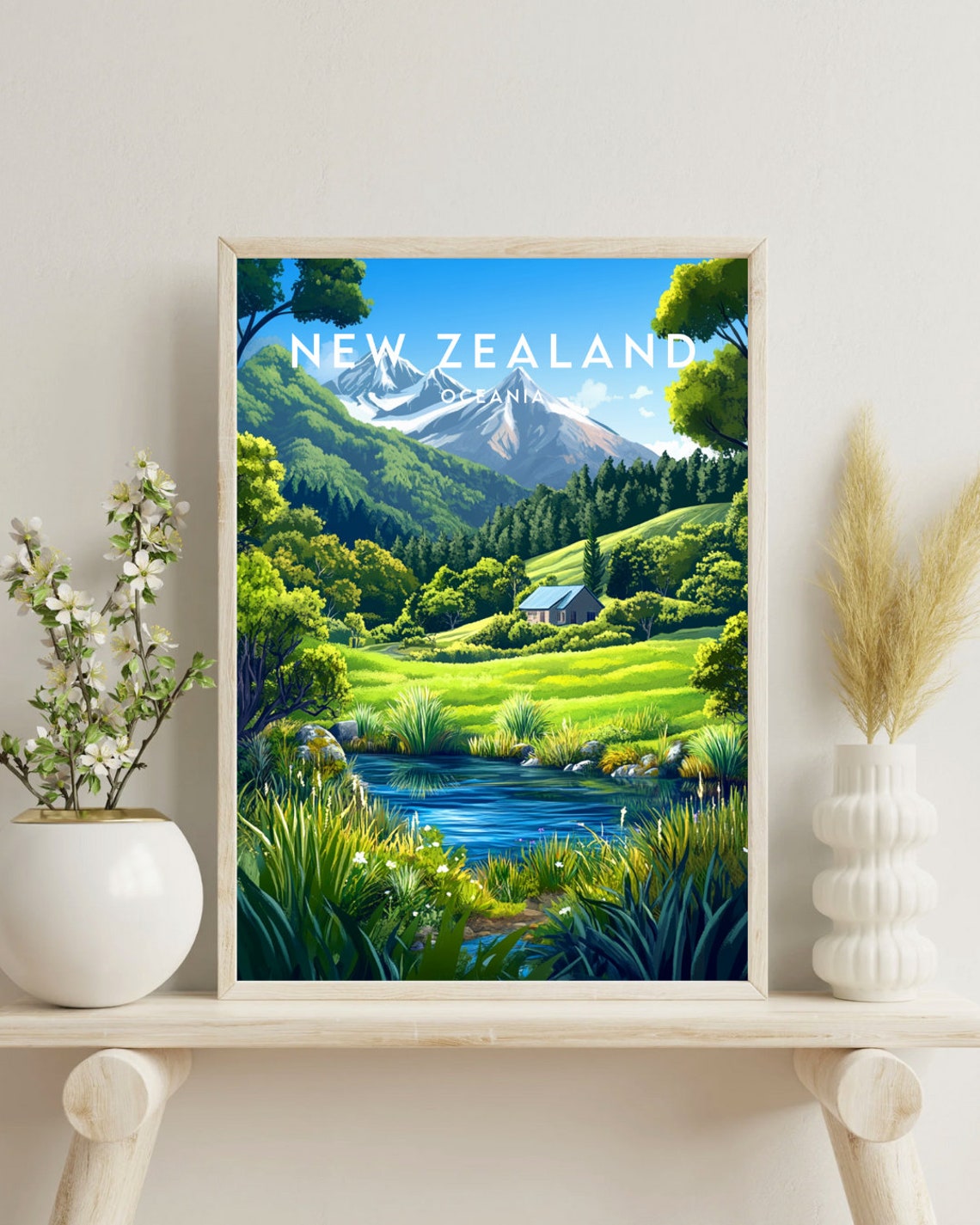 New Zealand Travel Print Oceania Poster New Zealand Poster Travel Wall Art New Zealand Print Poster New Zealand Oceania Poster - Image 4