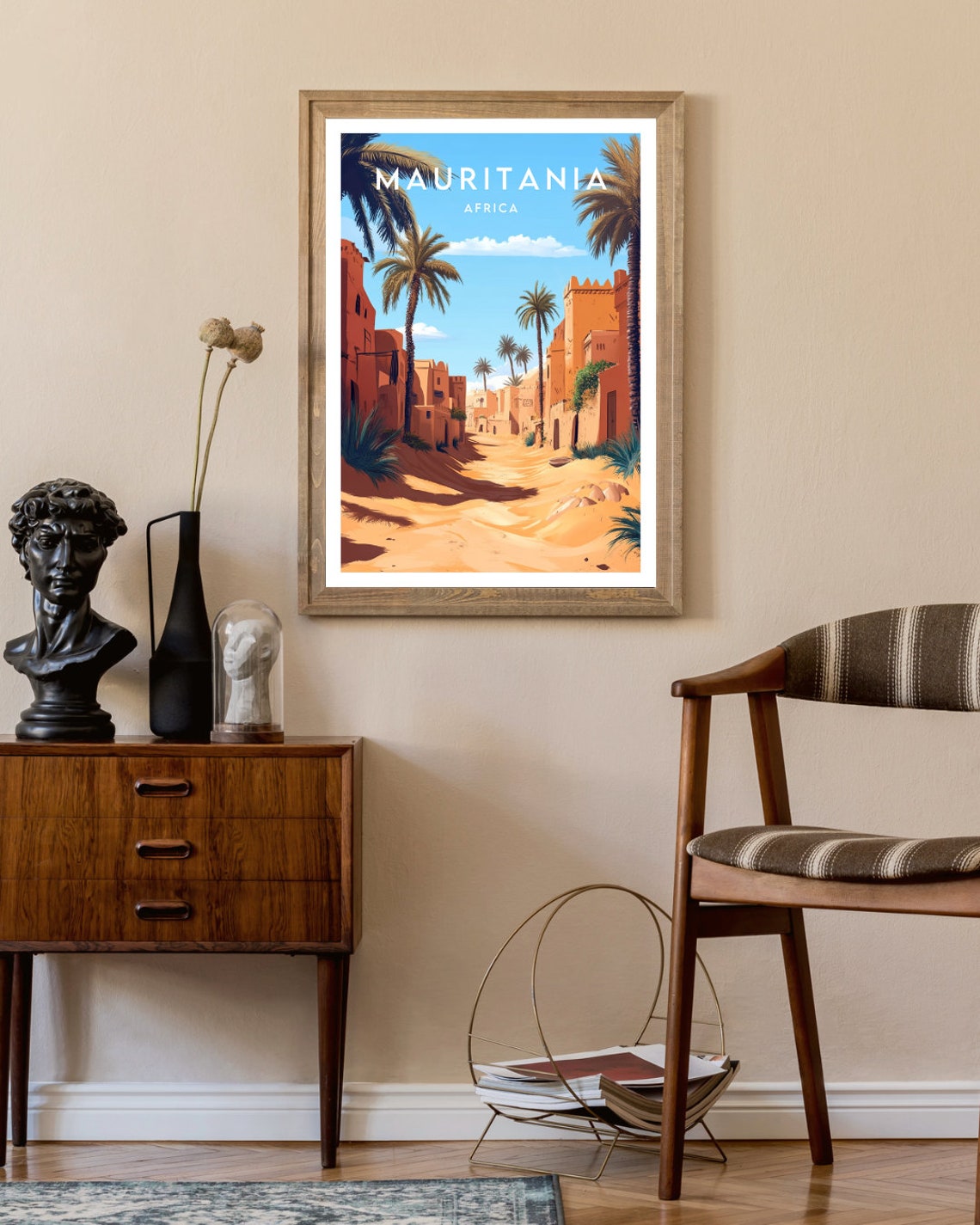 Mauritania Travel Print Africa Mauritania Poster Africa Poster Travel Wall Art Africa Print Mauritania Wall Art Mauritania Print - Image 2