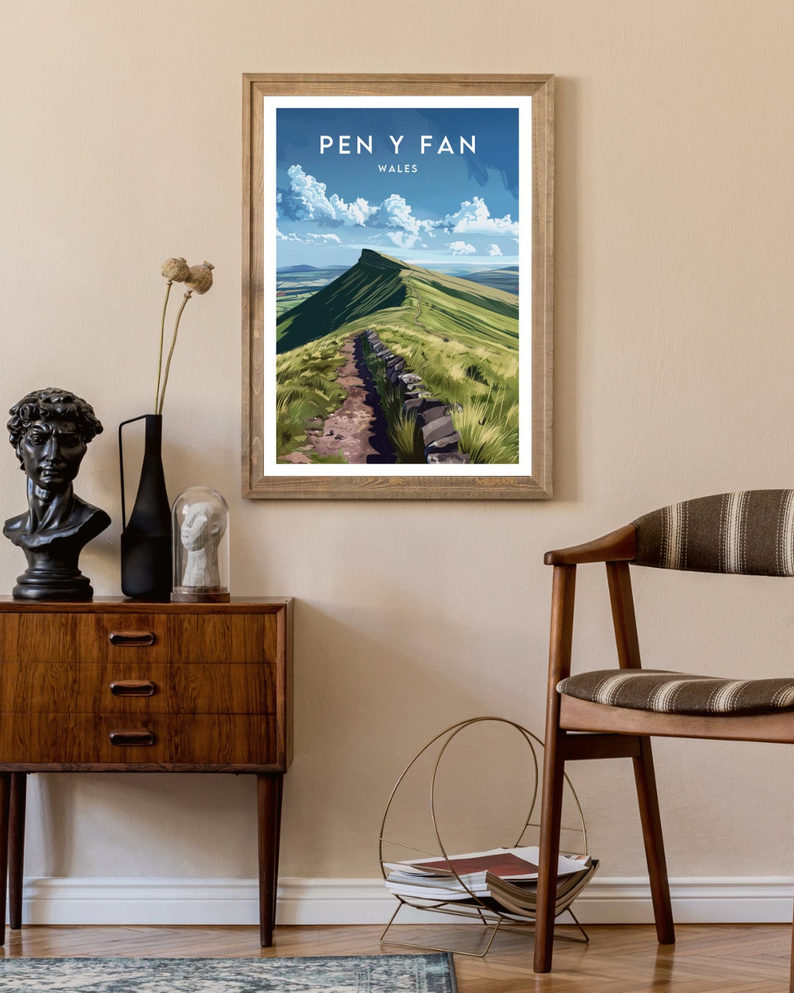 Pen Y Fan Wales Mountain Ridge Trail Summit Hiking View Poster - Image 2