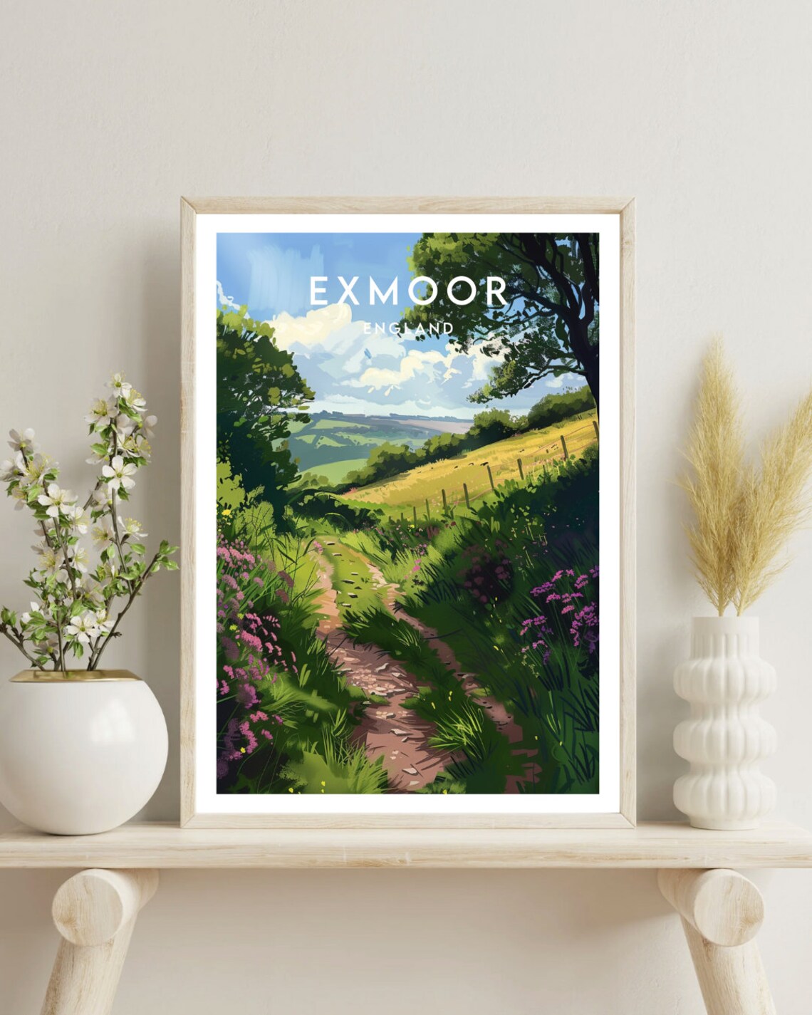 Exmoor Travel Print England Exmoor Poster England Poster Travel Wall Art England Print Poster England Europe Exmoor Uk Britain - Image 4