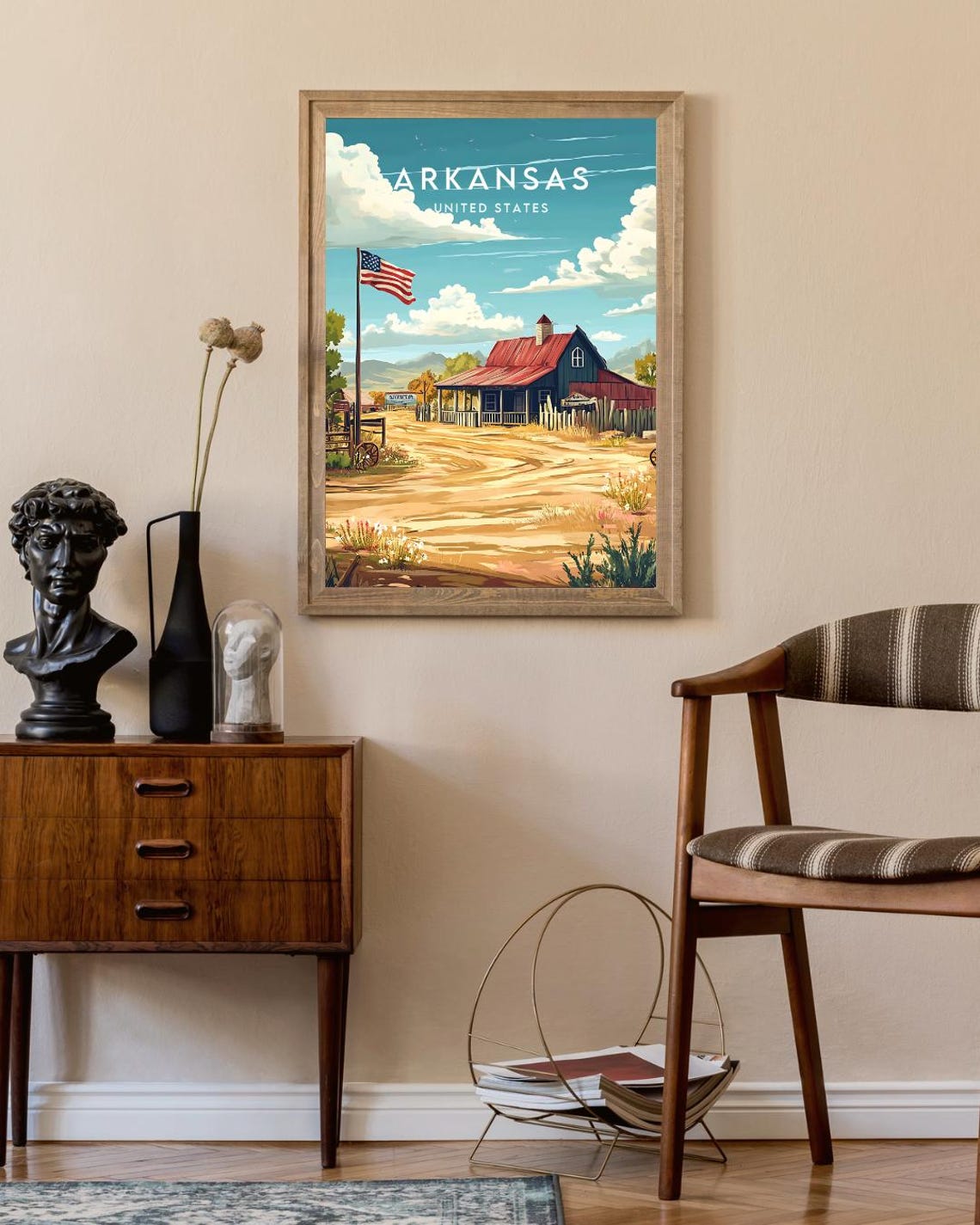 Arkansas Travel Print United States Arkansas Poster America Poster Travel Wall Art America Print America Arkansas Wall Art Usa Art - Image 2