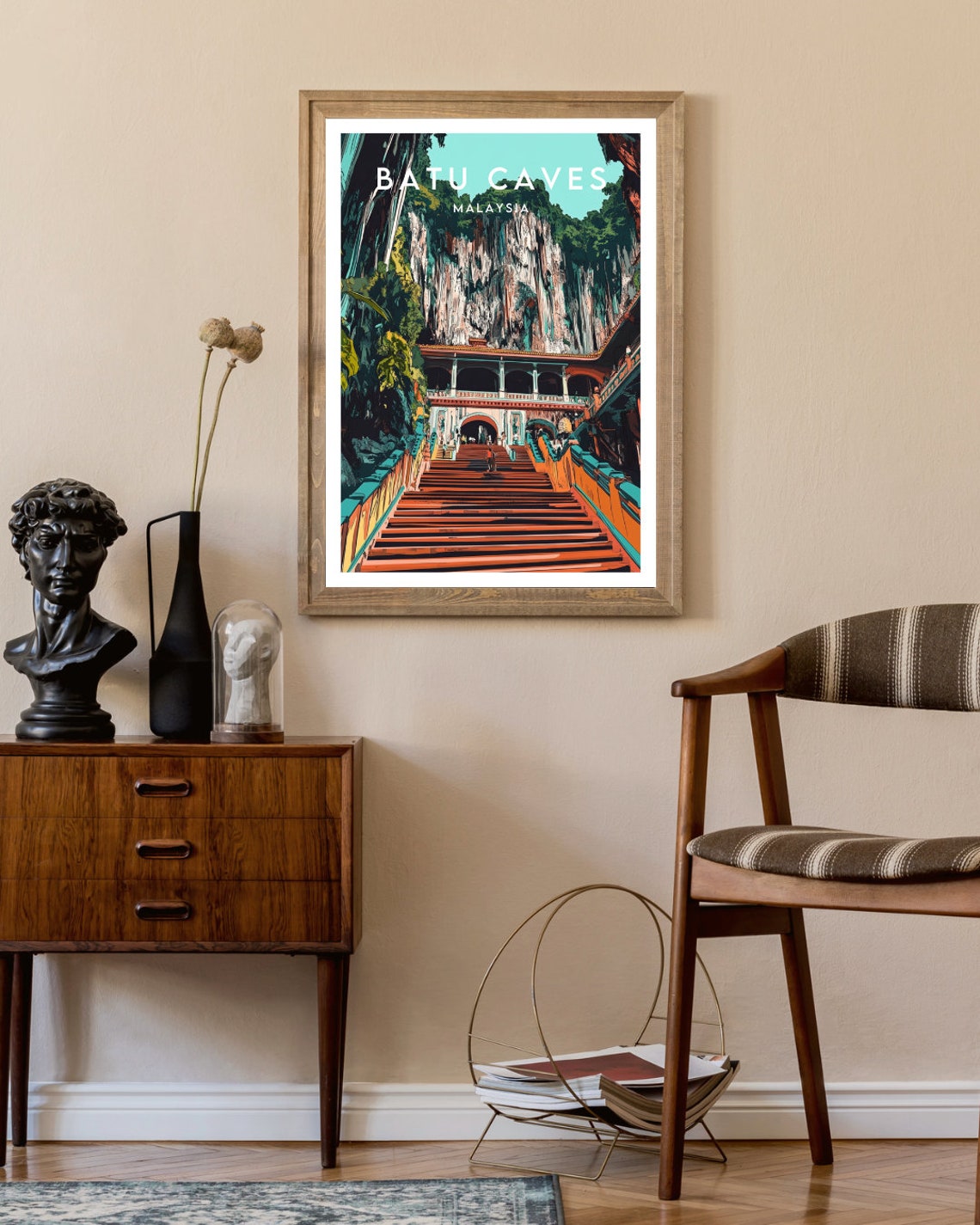 Batu Caves Travel Print Malaysia Batu Caves Poster Malaysia Poster Travel Wall Art Malaysia Print Poster Malaysia Batu Caves Print - Image 2