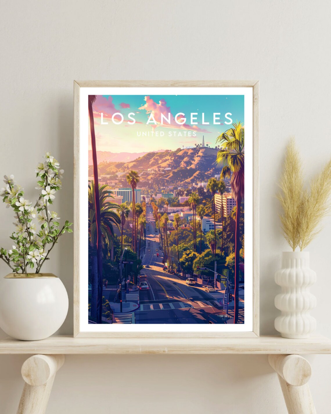 Los Angeles Travel Poster, United States Travel Art - Image 4