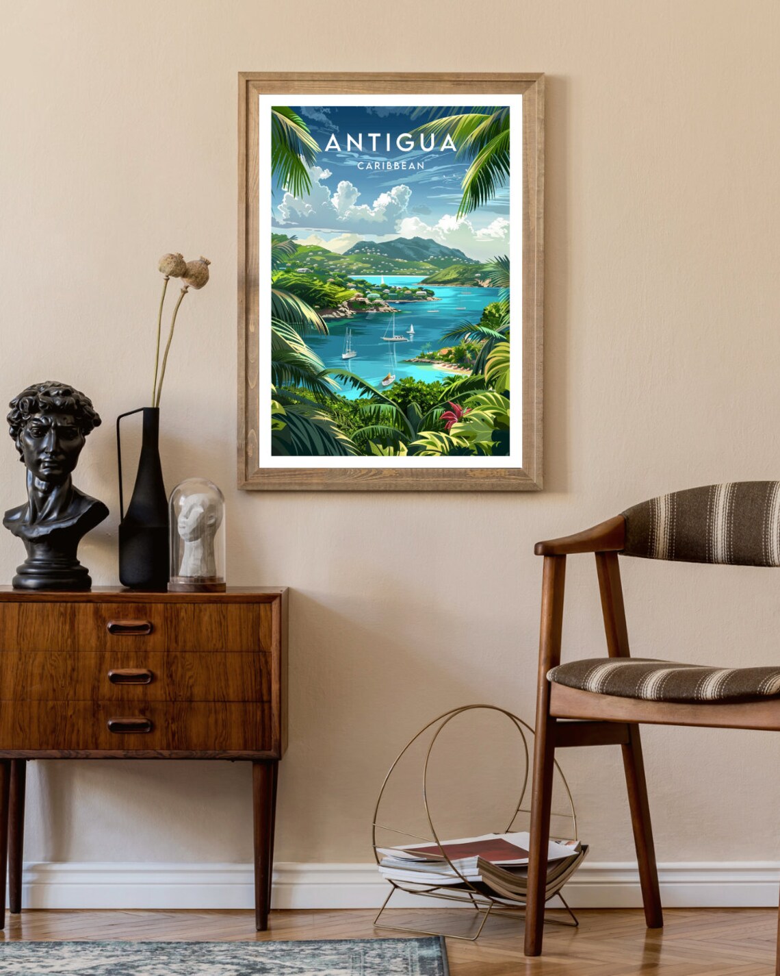 Antigua Travel Poster, Caribbean Island Print - Image 2
