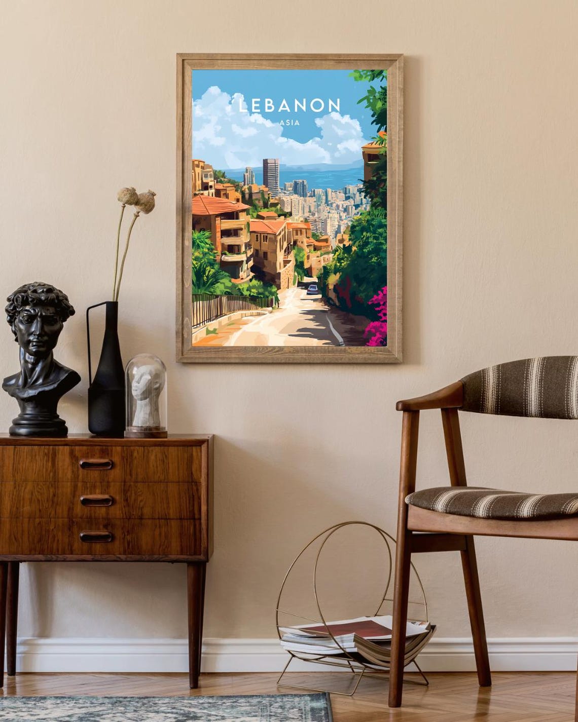 Lebanon Travel Print Asia Lebanon Poster Travel Wall Art Lebanon Print Lebanon Art Asia Asia Poster Lebanon Wall Art Beirut Poster - Image 2