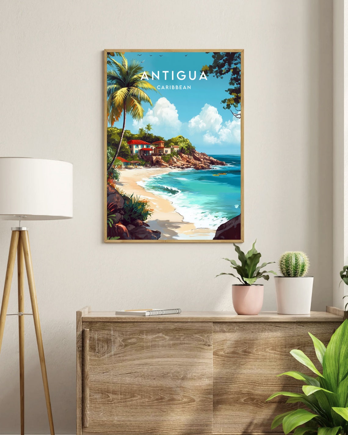 Antigua Travel Print Caribbean Antigua Poster Caribbean Poster Travel Wall Art Antigua Print Antigua Caribbean Antigua And Barbuda - Image 3
