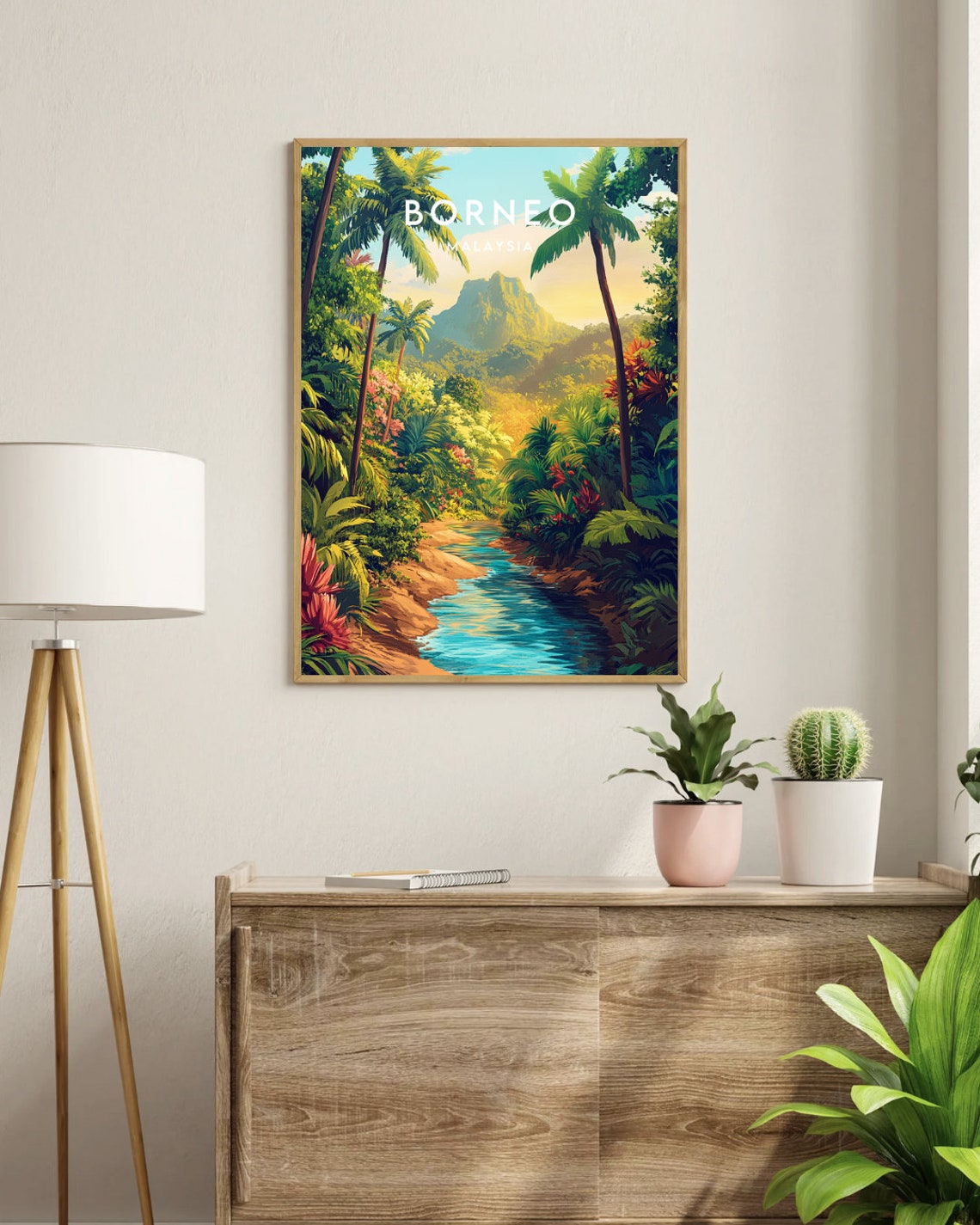Borneo Travel Print Malaysia Borneo Poster Malaysia Poster Travel Wall Art Malaysia Print Asia Poster Malaysia Asia Borneo Print - Image 3