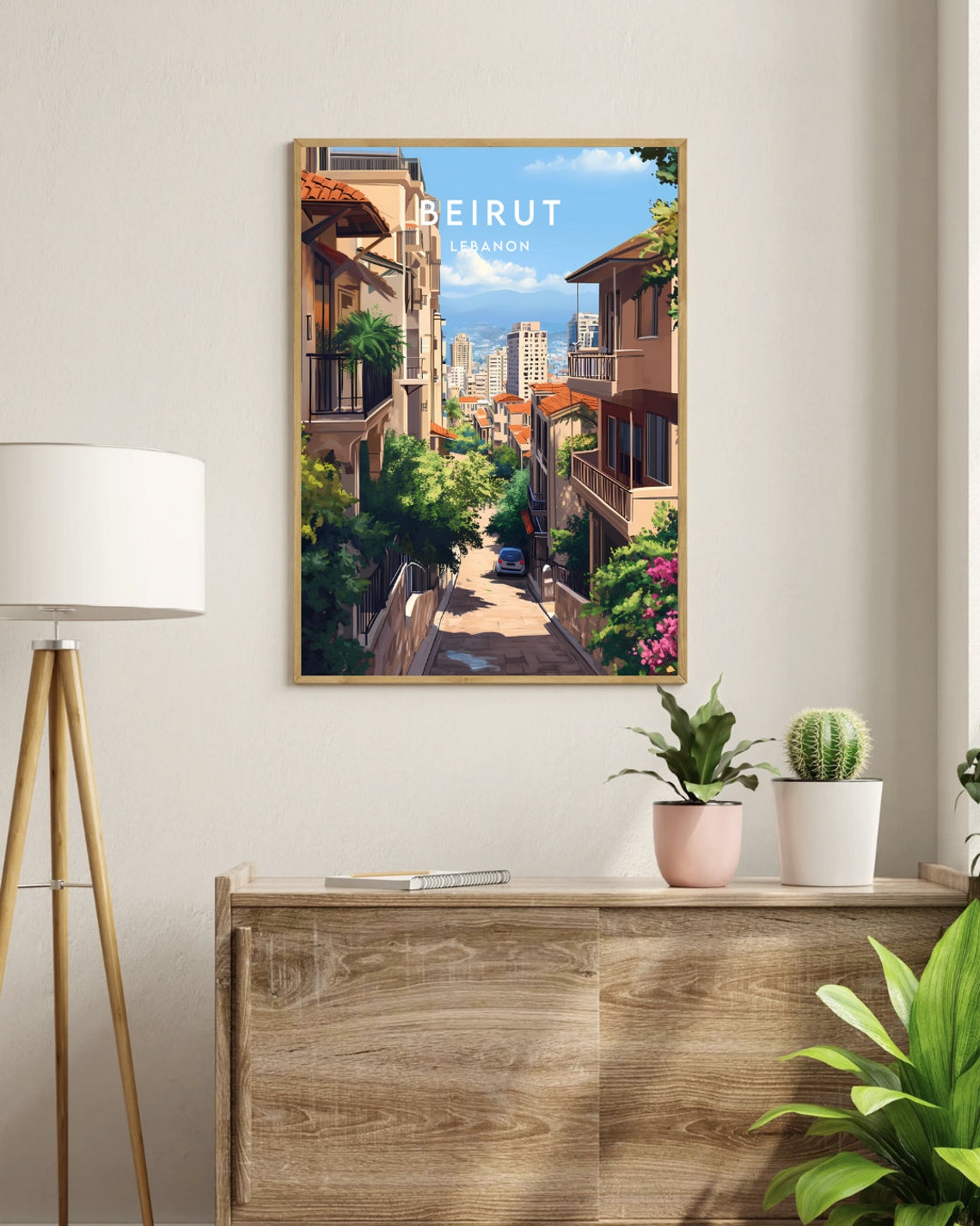Beirut Travel Print Lebanon Beirut Poster Lebanon Poster Travel Wall Art Lebanon Print Lebanon Asia Beirut Art Middle East Poster - Image 3