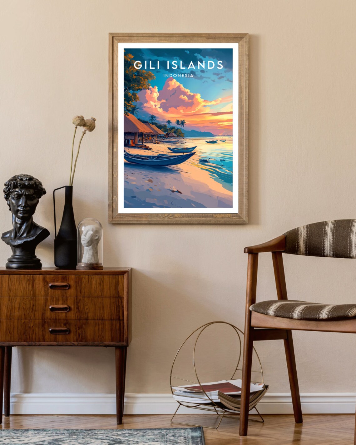 Gili Islands Travel Poster, Indonesia Place Print - Image 2