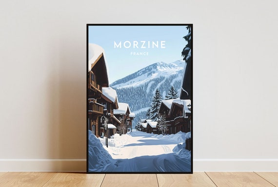 Morzine Travel Print France Morzine Poster France Poster Travel Wall Art France Print France Europe Morzine Wall Art Skiing Print
