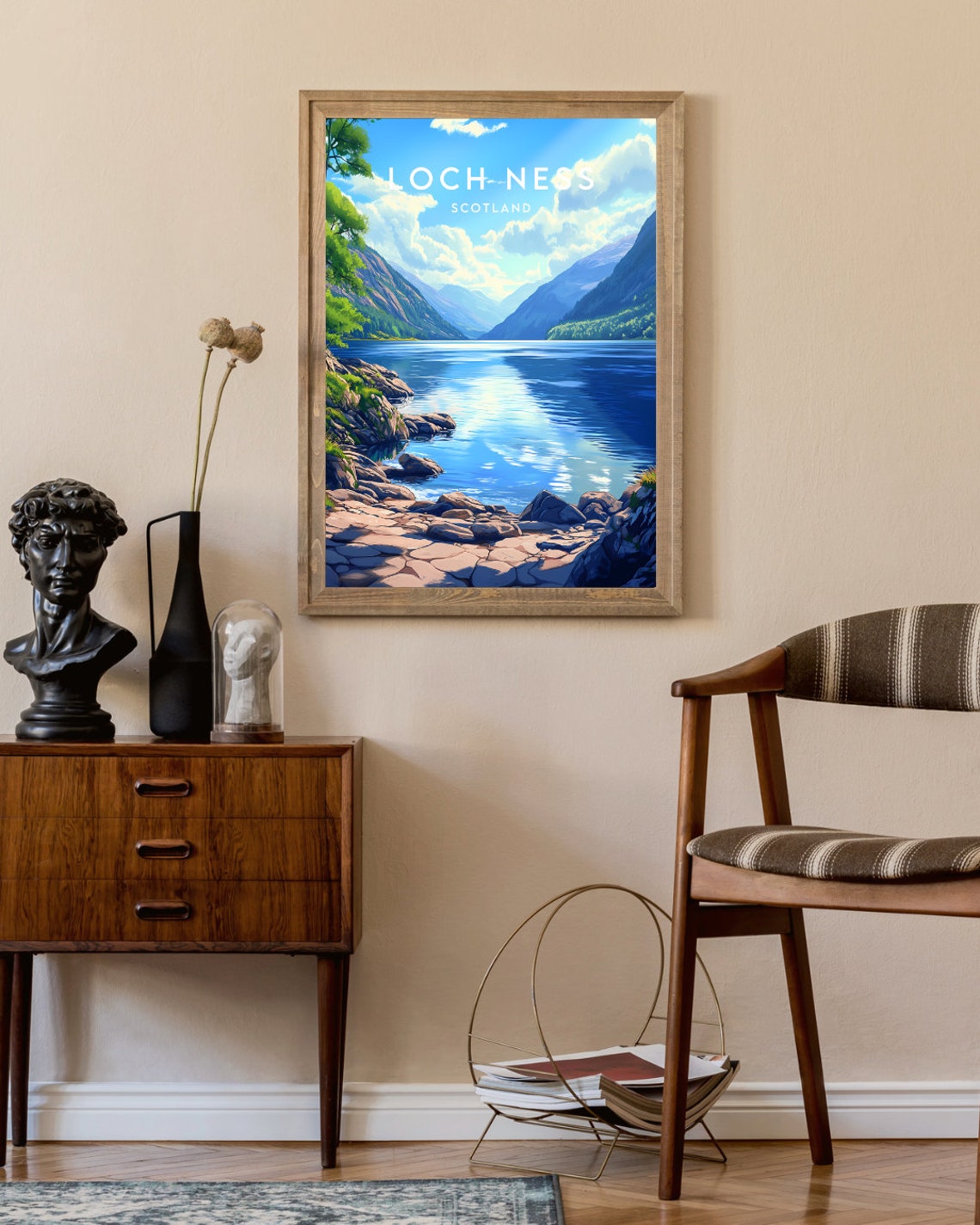 Loch Ness Travel Print Scotland Loch Ness Poster Scotland Poster Travel Wall Art Scotland Print Poster Scotland Art Loch Ness Print - Image 2