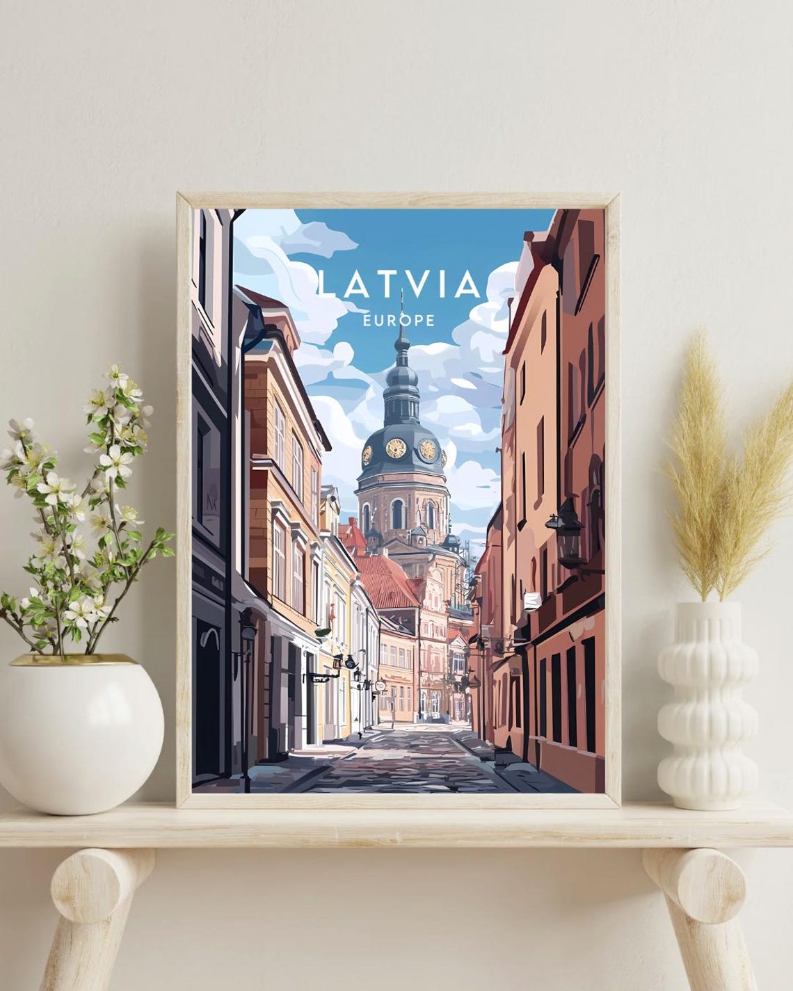 Latvia Travel Print Europe Europe Poster Latvia Poster Travel Wall Art Latvia Print Latvia Europe Poster Riga Wall Art Riga Poster - Image 4