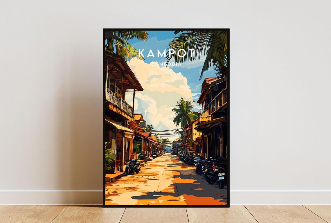 Kampot Travel Print Cambodia Kampot Poster Cambodia Poster Travel Wall Art Cambodia Print Kampot Wall Art Cambodia Se Asia Poster