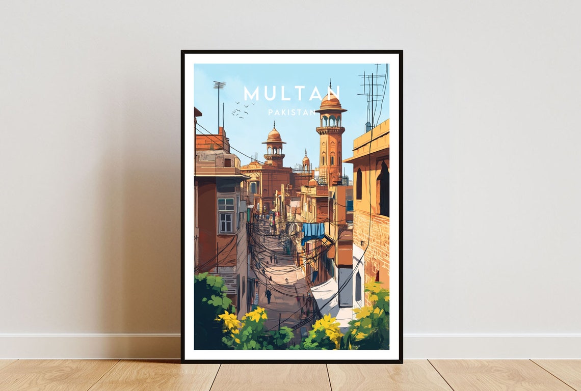 Multan Travel Print Pakistan Multan Poster Pakistan Poster Travel Wall Art Pakistan Print Multan Travel Poster Pakistan Wall Art