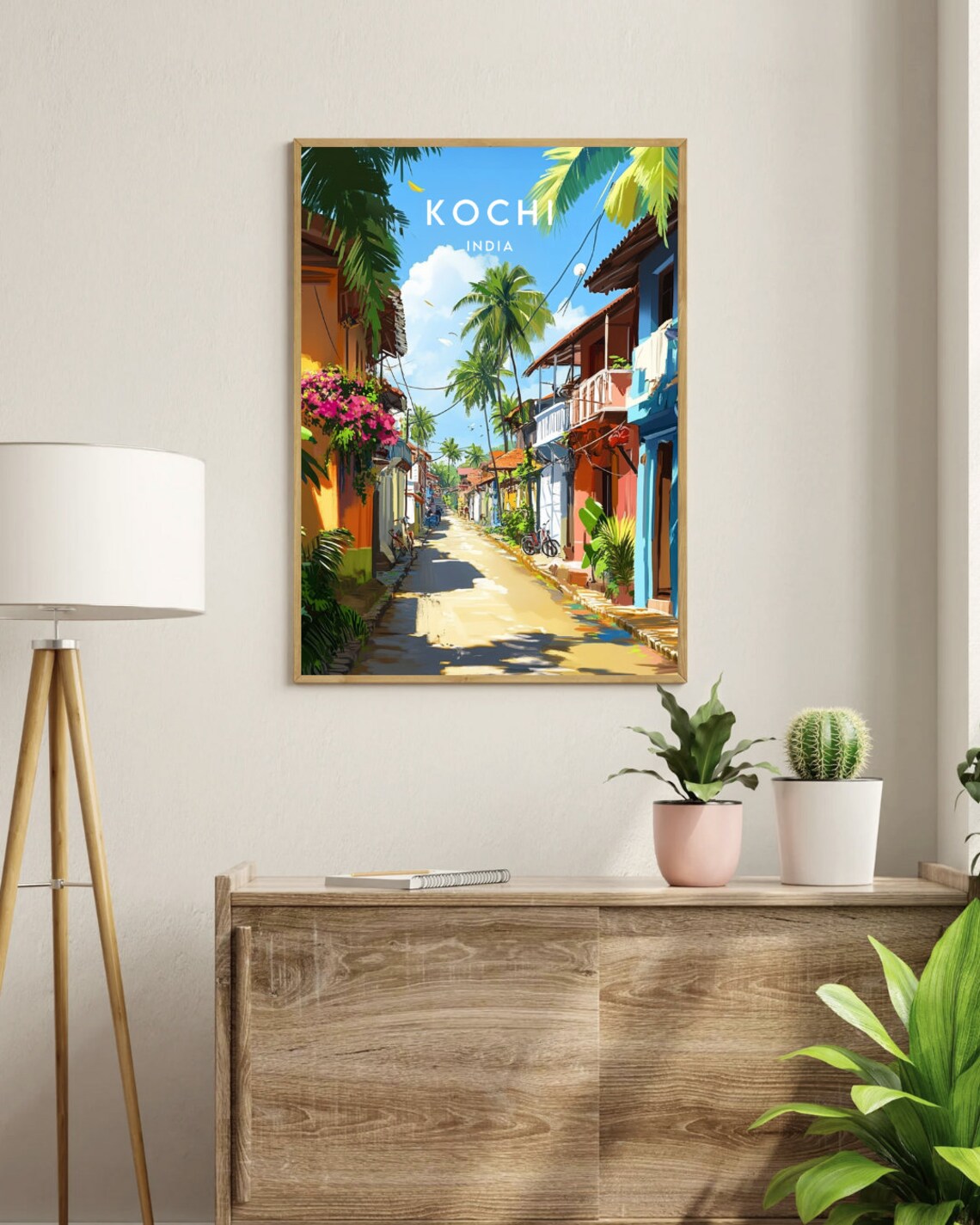Kochi Travel Poster, Kerala India Travel Art - Image 3