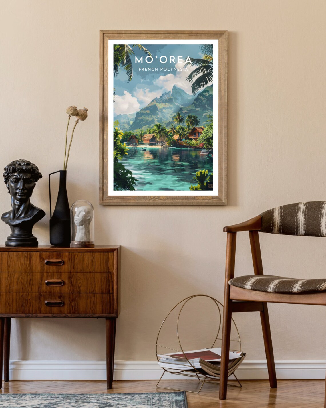 Moorea French Polynesia Tropical Lagoon Island Paradise Poster - Image 2