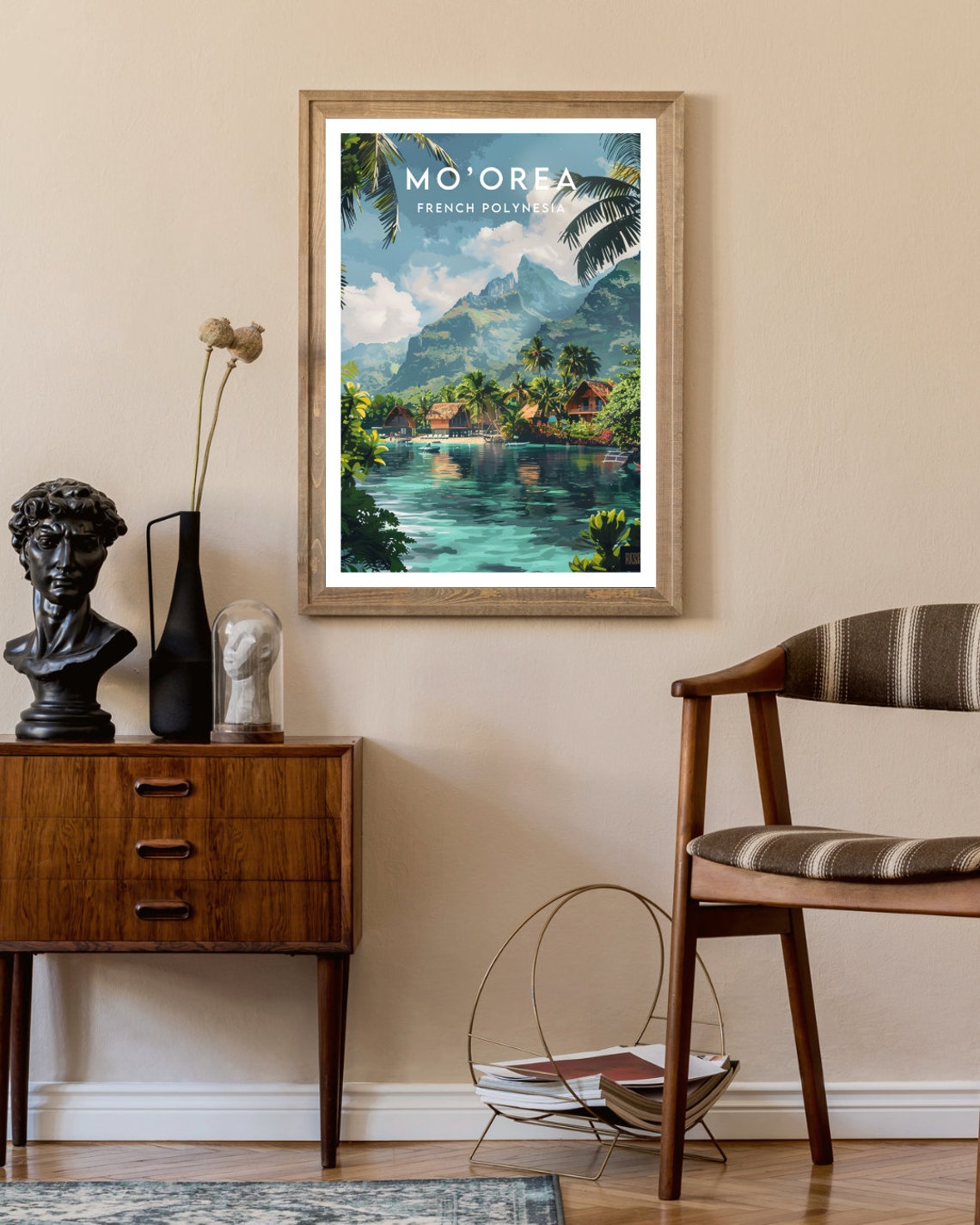 Moorea Travel Print France Moorea Poster France Poster Travel Wall Art France Print Poster France Europe Moorea Wall Art - Image 2