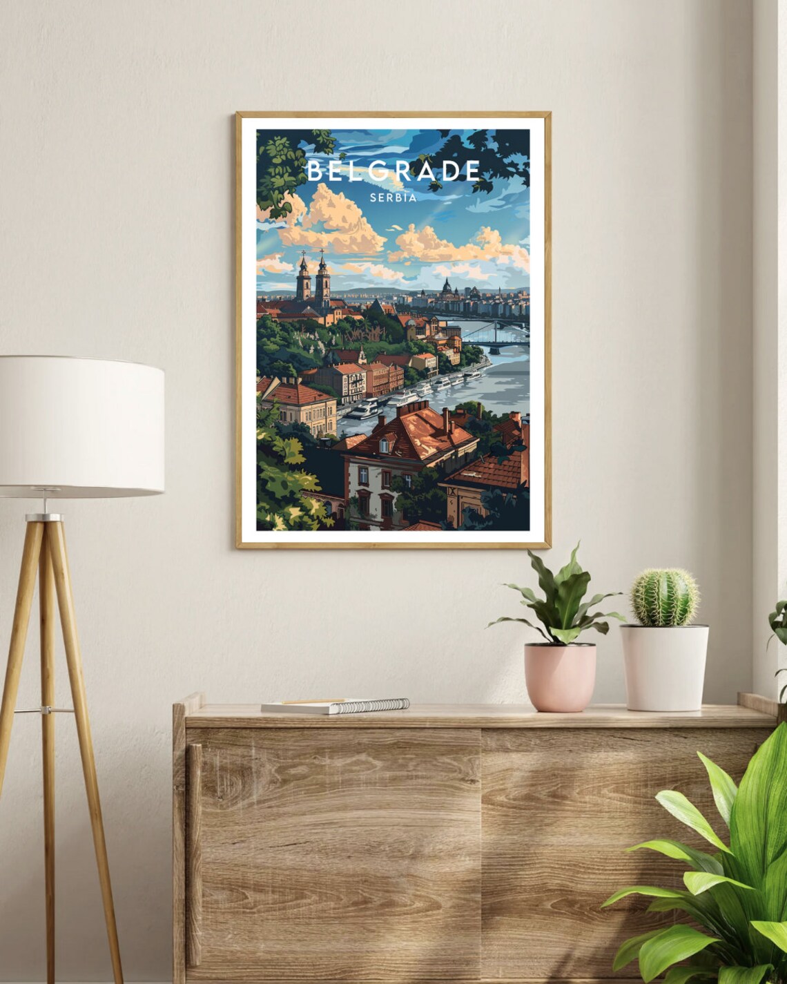 Belgrade Travel Poster, Serbia European Wall Art - Image 3