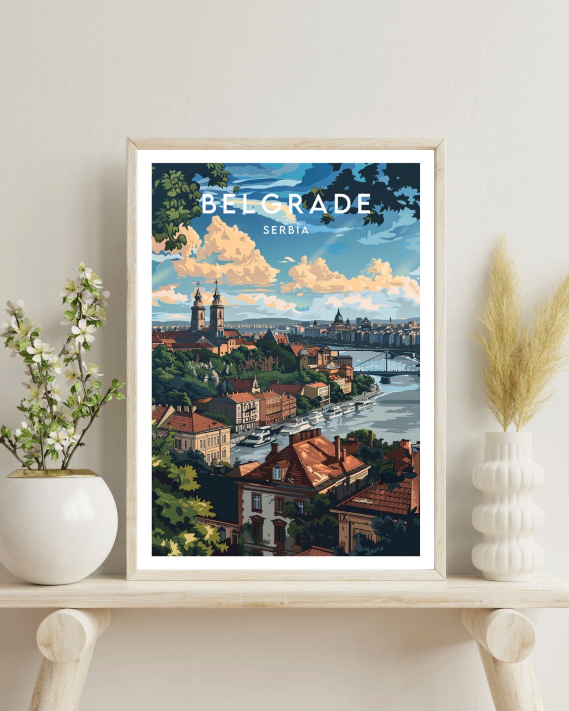 Belgrade Travel Poster, Serbia European Wall Art - Image 4