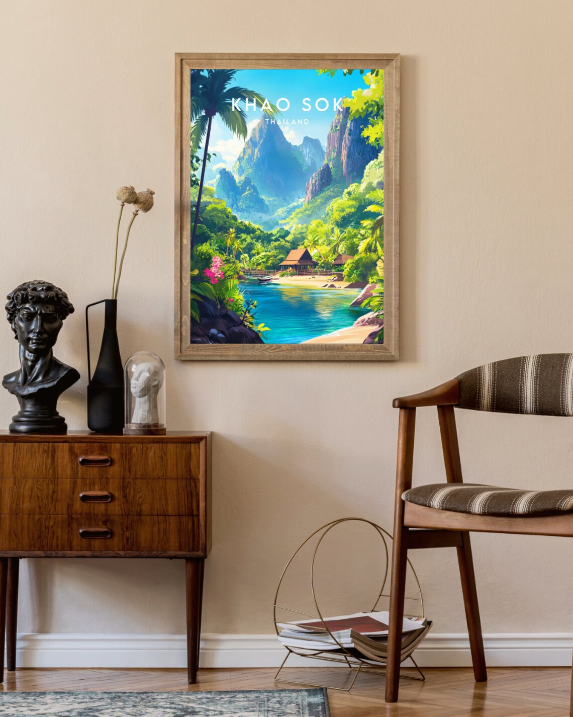 Khao Sok Thailand Limestone Cliffs Lake Jungle Travel Poster - Image 2