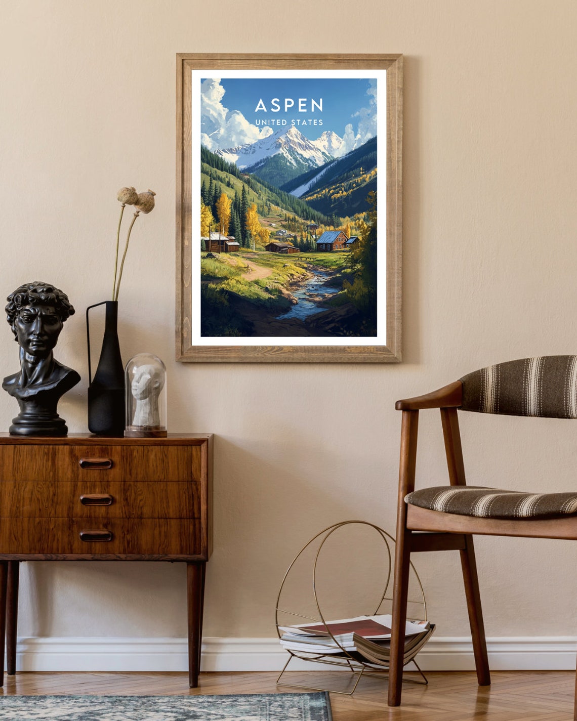 Aspen Travel Print United States Aspen Poster America Poster Travel Wall Art America Print America Aspen Wall Art Usa Art Colorado - Image 2