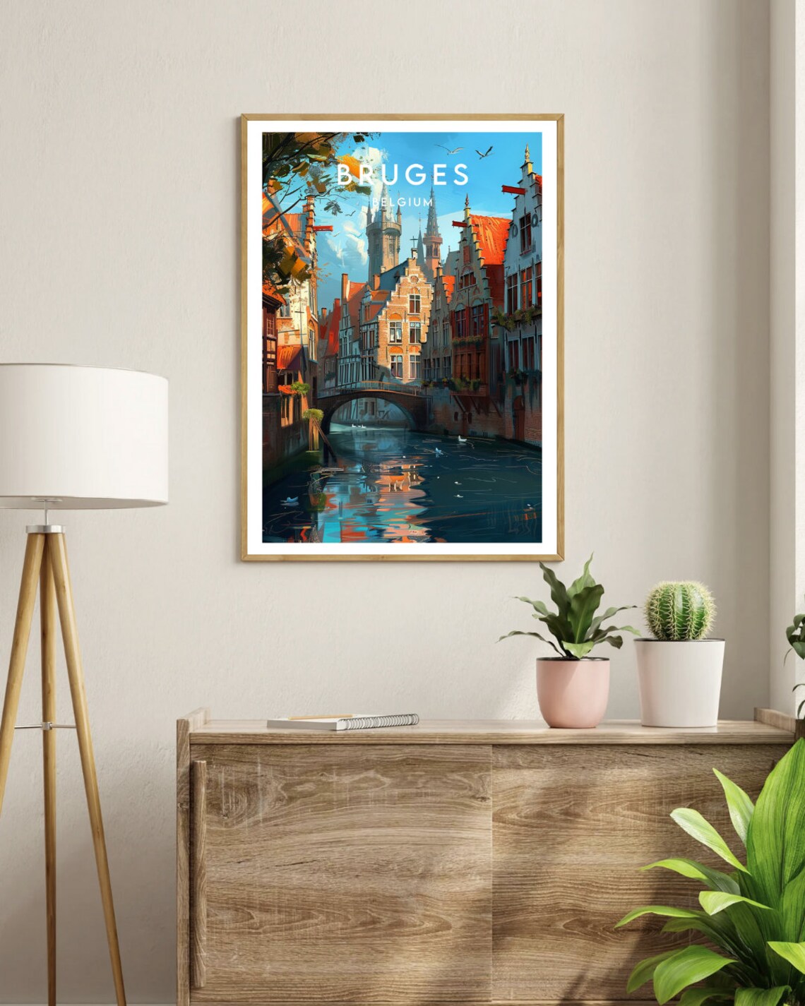 Bruges Travel Poster, Belgium Europe Wall Art - Image 3